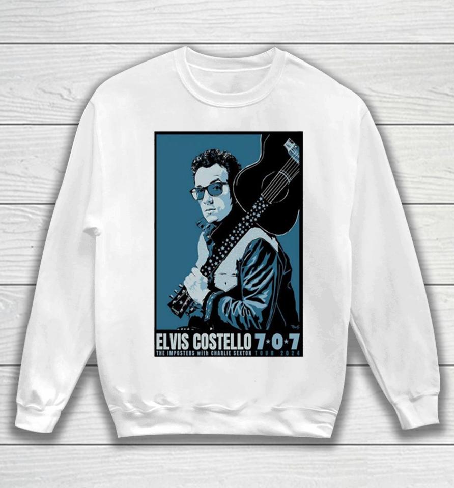 Elvis Costello Tour 2024 Poster Sweatshirt