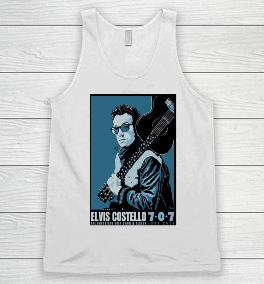 Elvis Costello Tour 2024 Poster Unisex Tank Top