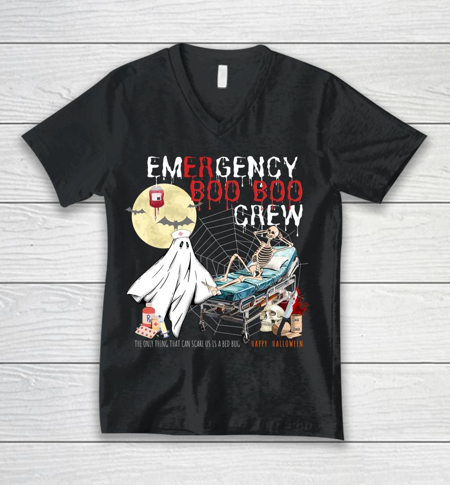 Emergency Boo Boo Crew Er Ed Halloween Unisex V-Neck T-Shirt