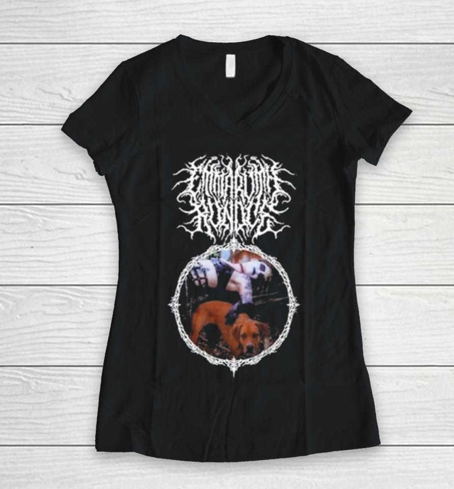 Emma Ruth Metal Love Story Women V-Neck T-Shirt