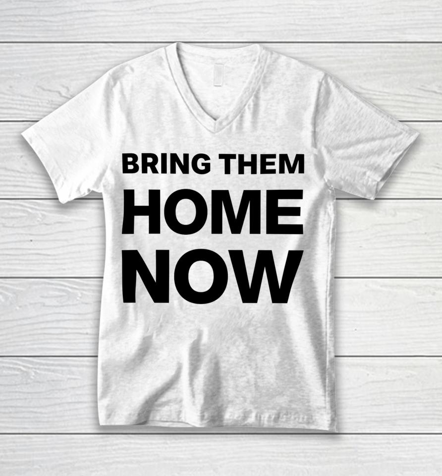 Emmanuel Macron Bring Them Home Now Unisex V-Neck T-Shirt