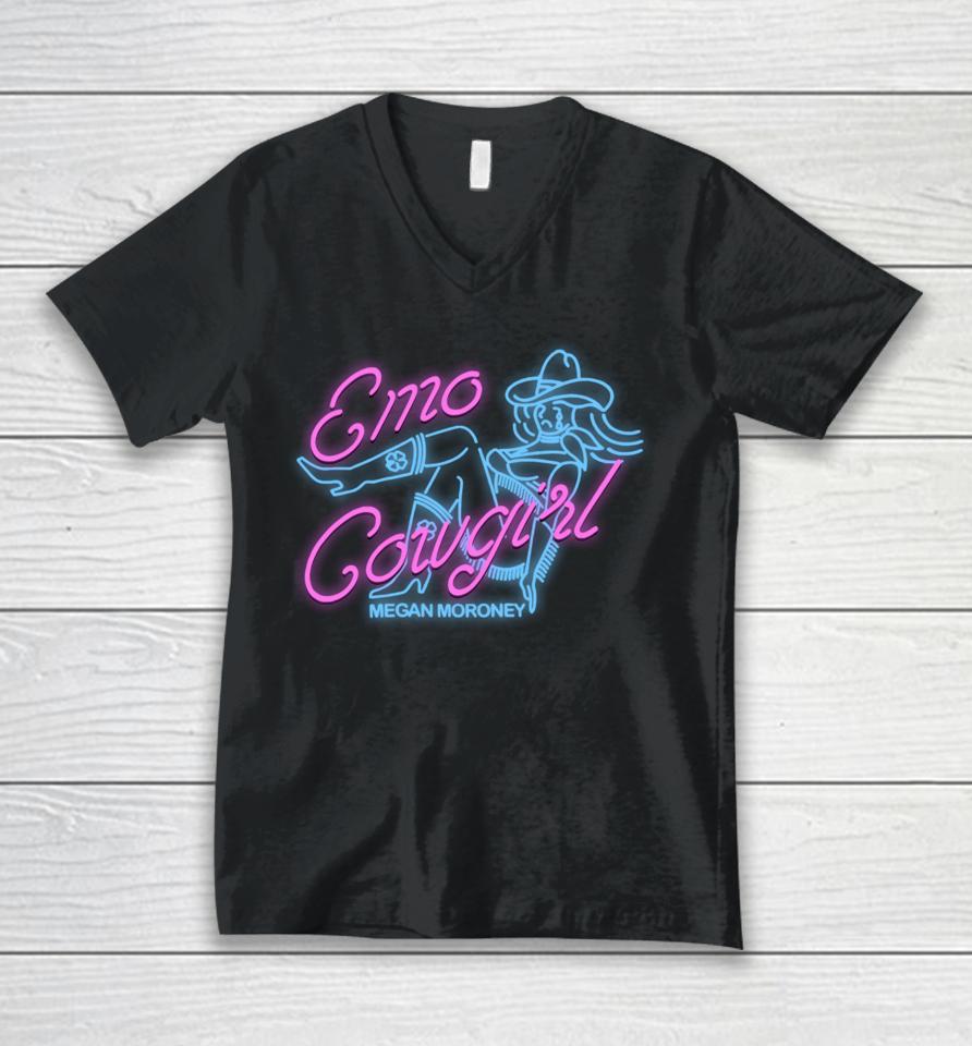 Emo Cowgirl Long Sleeve T Shirt Meganmoroney Merch Unisex V-Neck T-Shirt