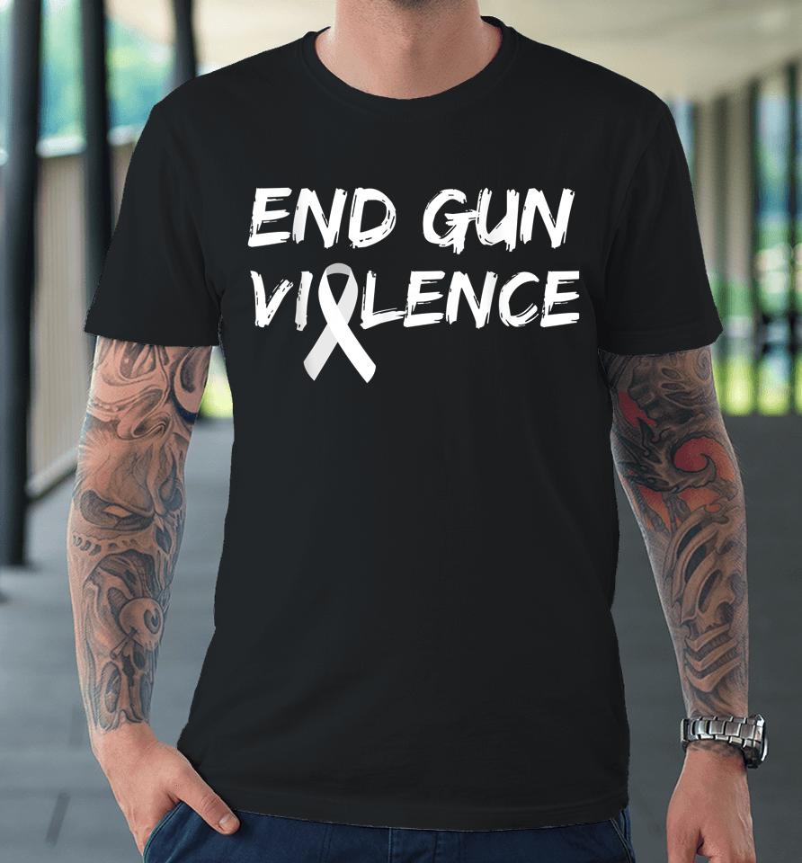 End Gun Violence Ribbon Premium T-Shirt