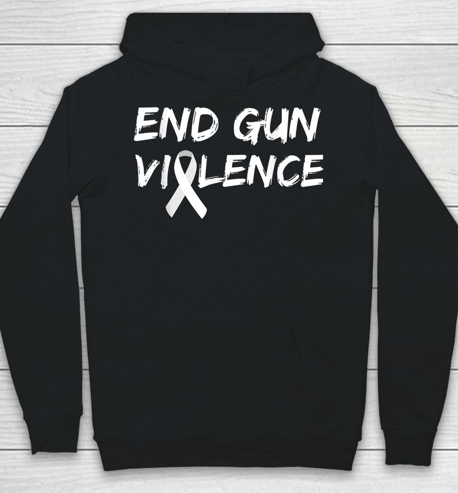 End Gun Violence Ribbon Hoodie