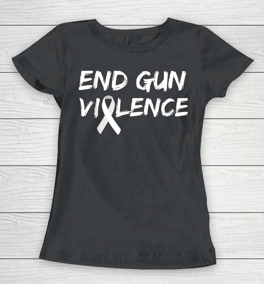 End Gun Violence Ribbon Women T-Shirt