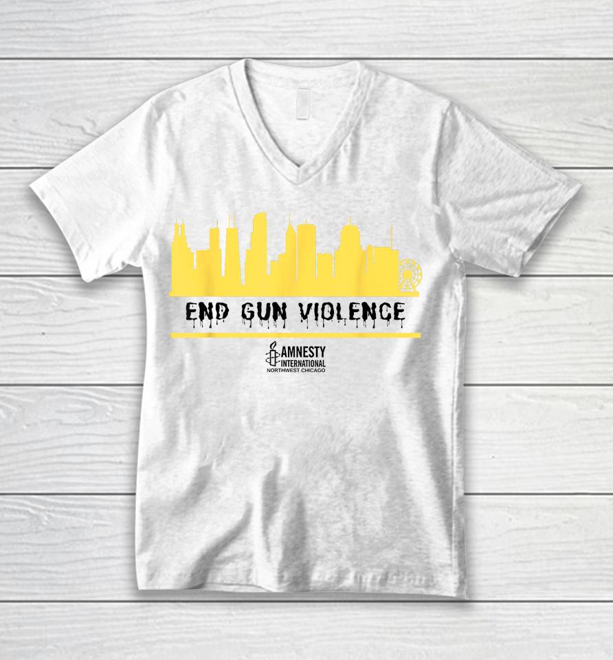End Gun Violence Unisex V-Neck T-Shirt
