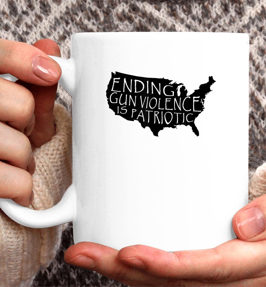 Ending Gun Violence Is Patriotic United States Silhouette Coffee Mug