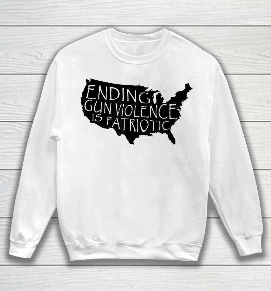 Ending Gun Violence Is Patriotic United States Silhouette Sweatshirt