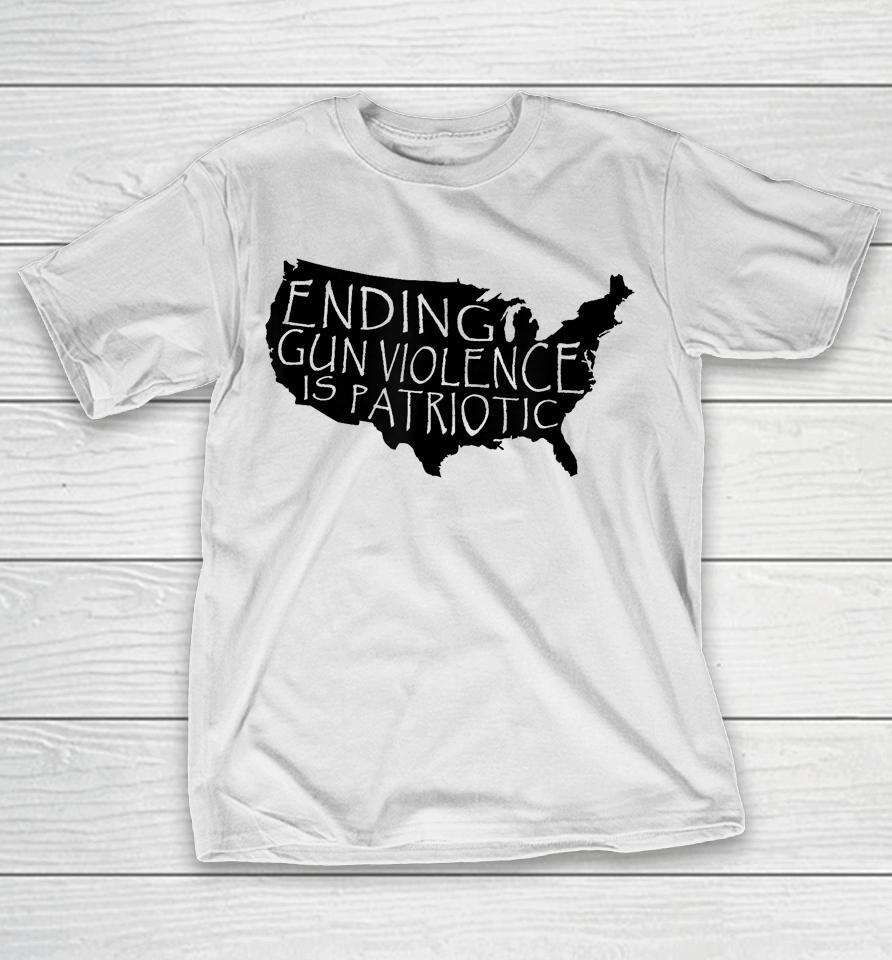 Ending Gun Violence Is Patriotic United States Silhouette T-Shirt