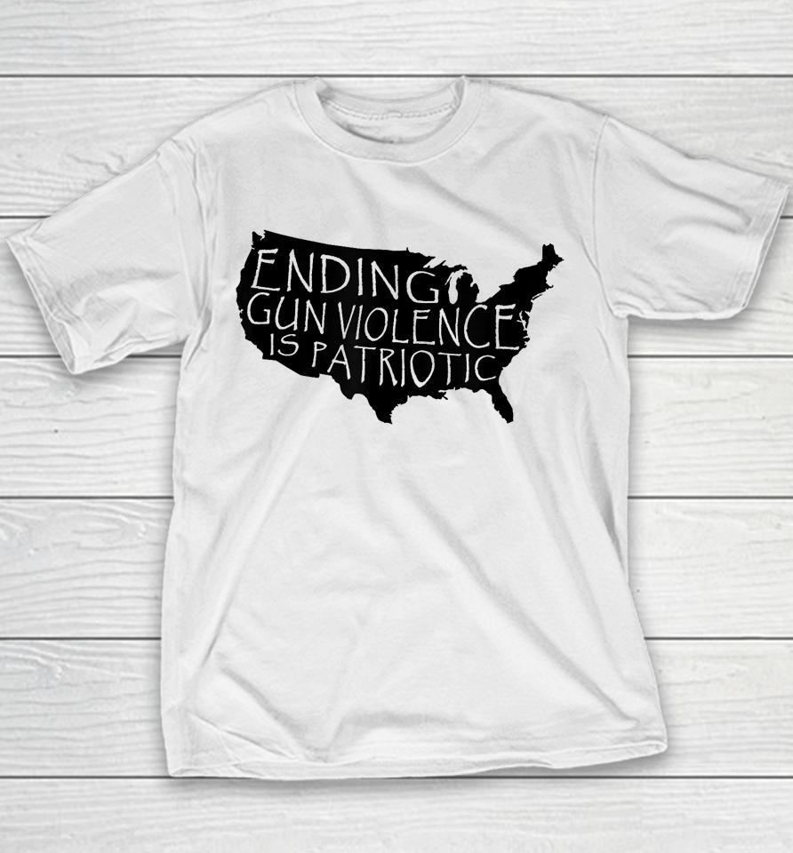 Ending Gun Violence Is Patriotic United States Silhouette Youth T-Shirt