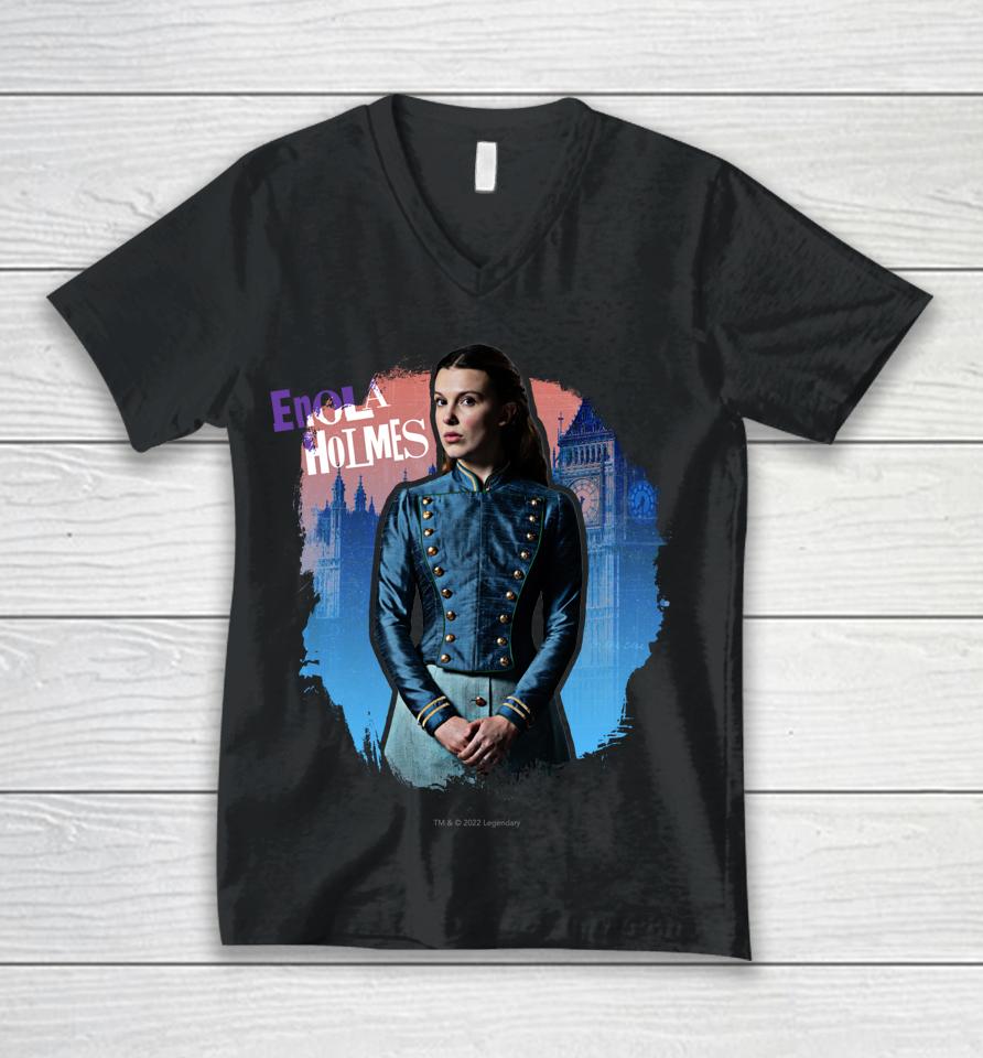 Enola Holmes - Enola Millie Bobby Brown In London Unisex V-Neck T-Shirt