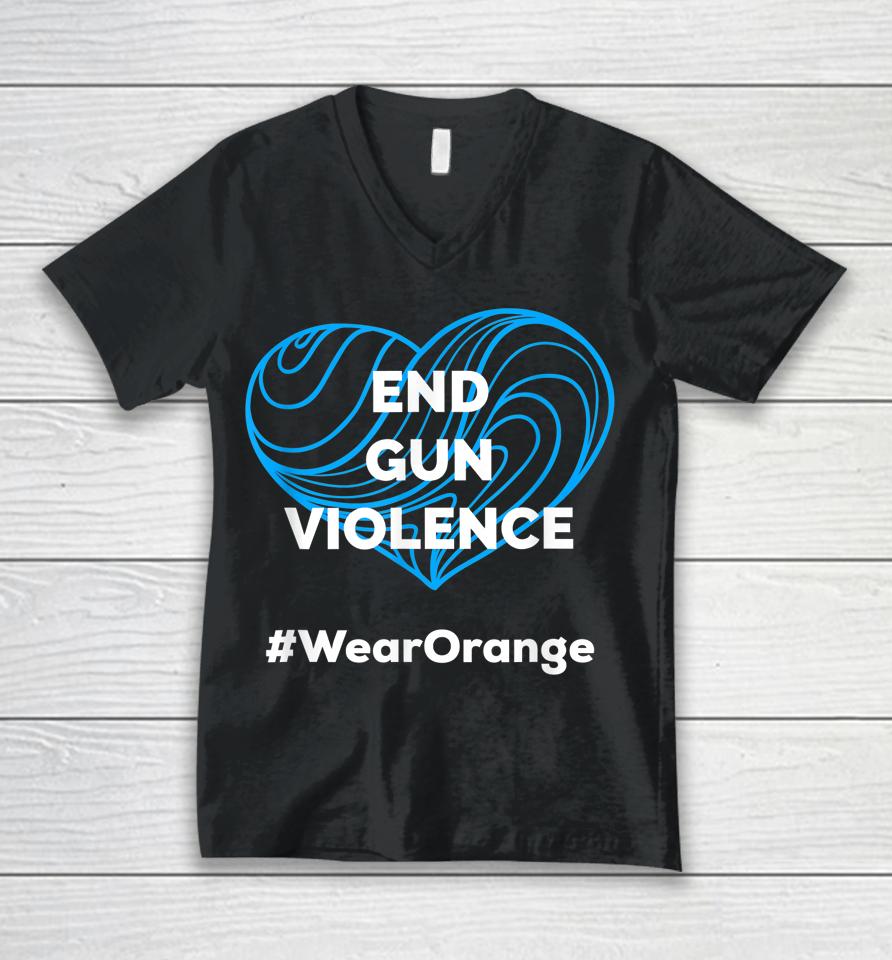 Enough End Gun Violence Wear Orange Unisex V-Neck T-Shirt