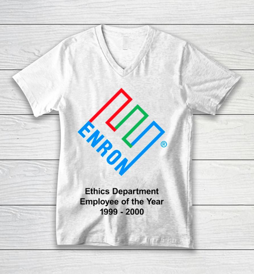 Enron Ethics Department Employee Of The Yea Unisex V-Neck T-Shirt