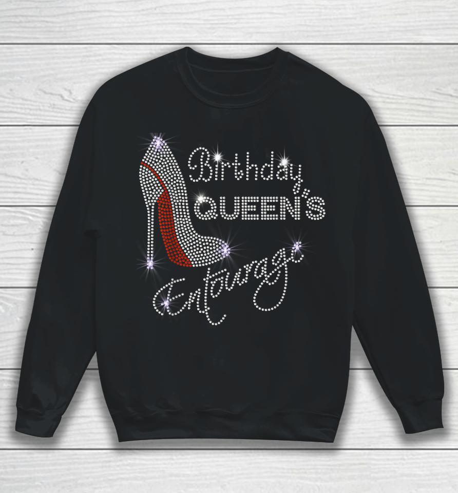 Entourage Birthday Queens Squad Women Girls Birthday Party Sweatshirt