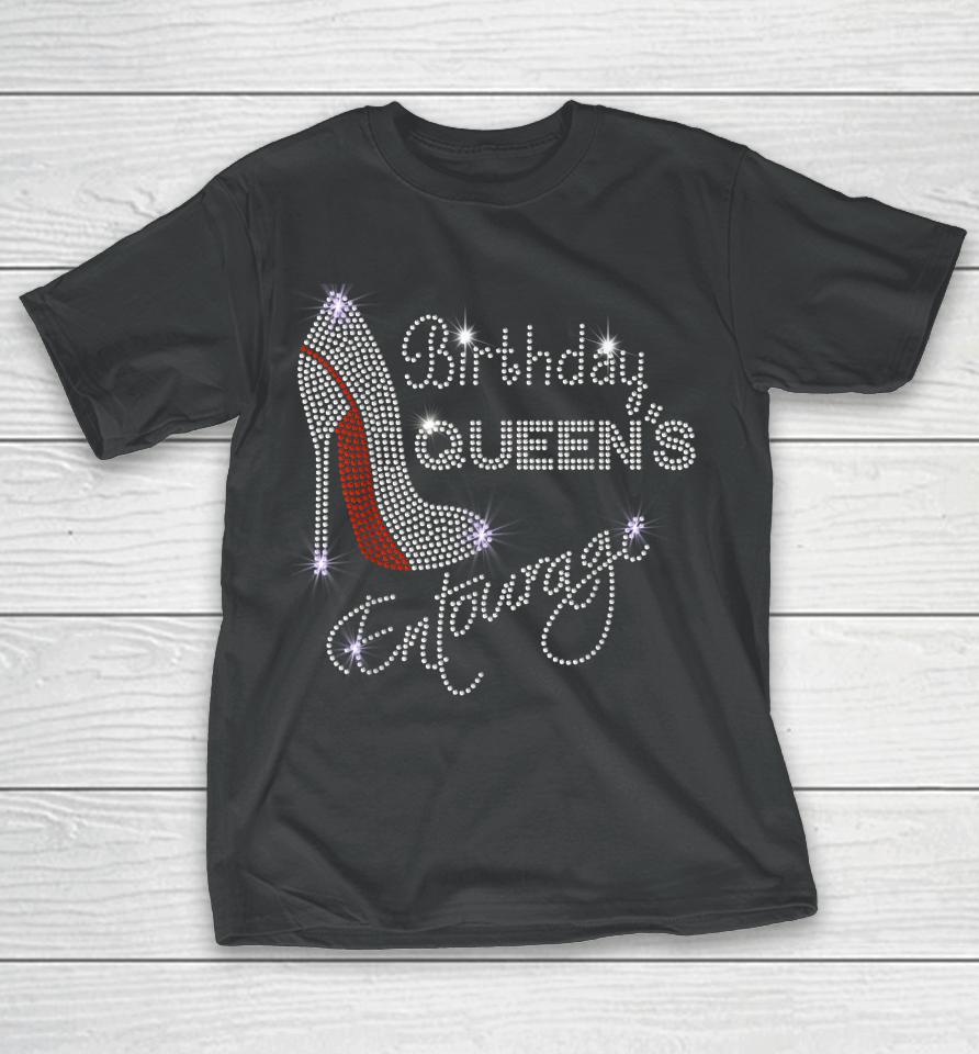 Entourage Birthday Queens Squad Women Girls Birthday Party T-Shirt