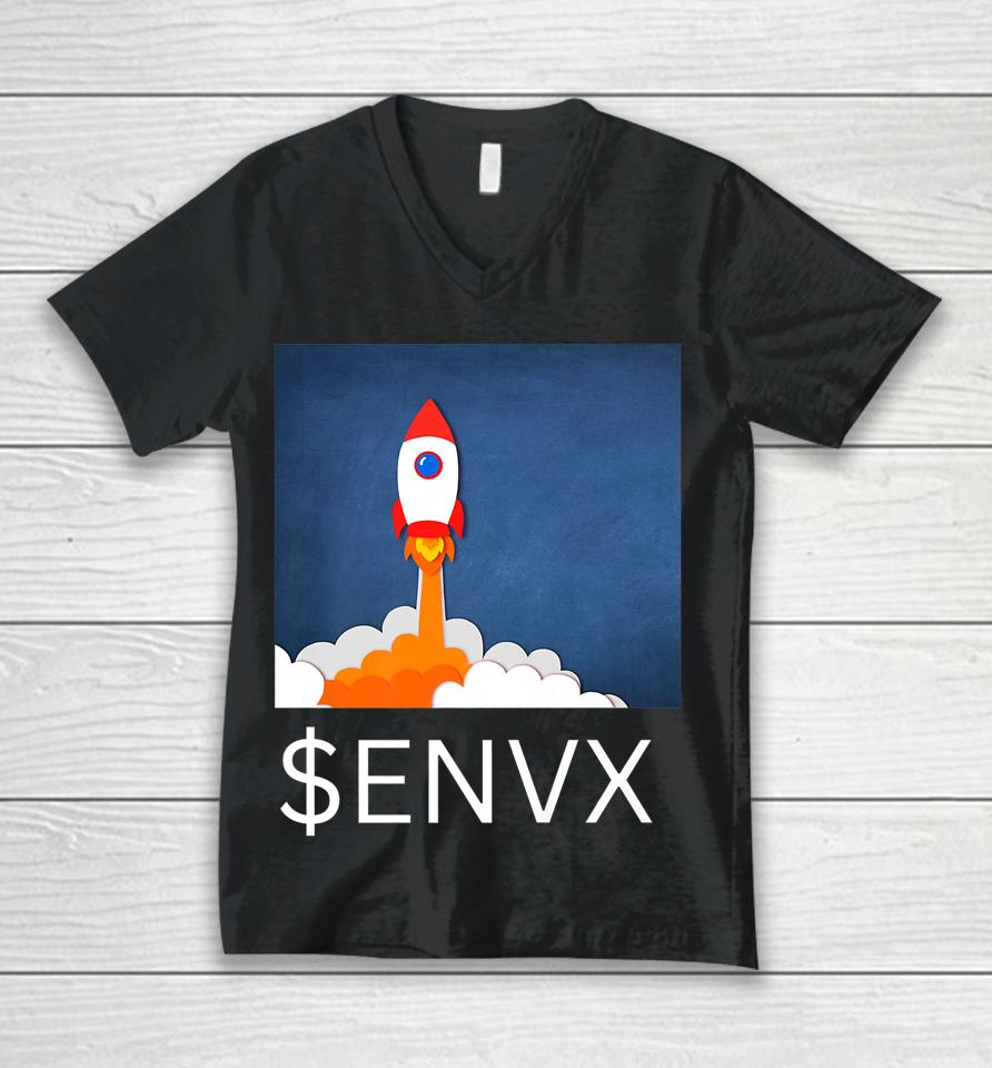 Envx Rocket Ship Stock Unisex V-Neck T-Shirt
