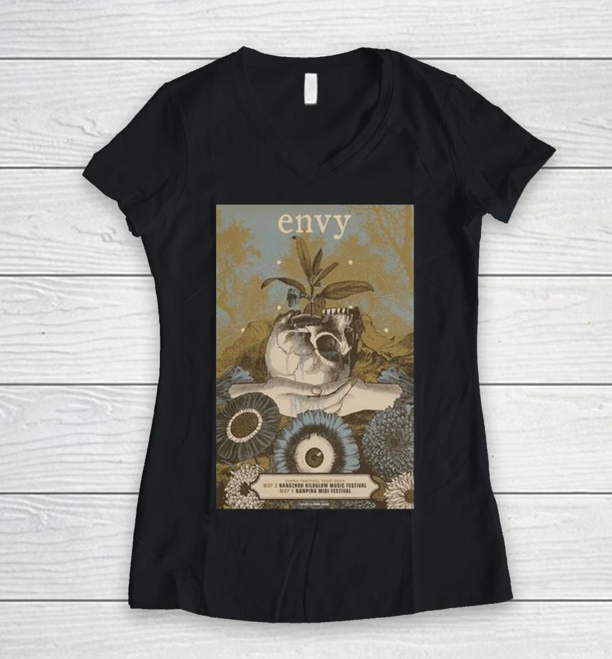 Envy Band May 4 2024 Nanping Midi Festival Women V-Neck T-Shirt