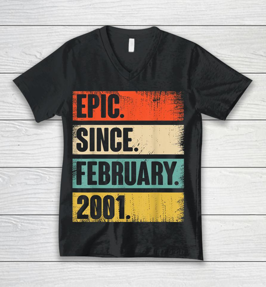 Epic Since February 2001 21St Birthday Unisex V-Neck T-Shirt