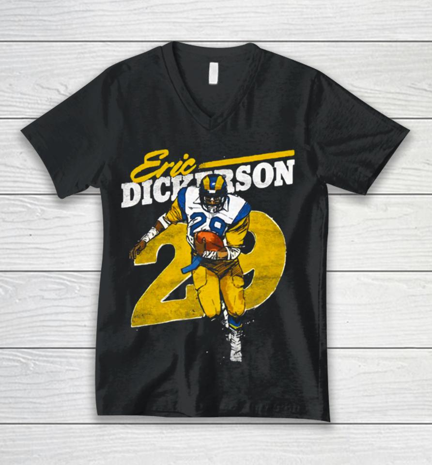 Eric Dickerson Los Angeles Rams Unisex V-Neck T-Shirt