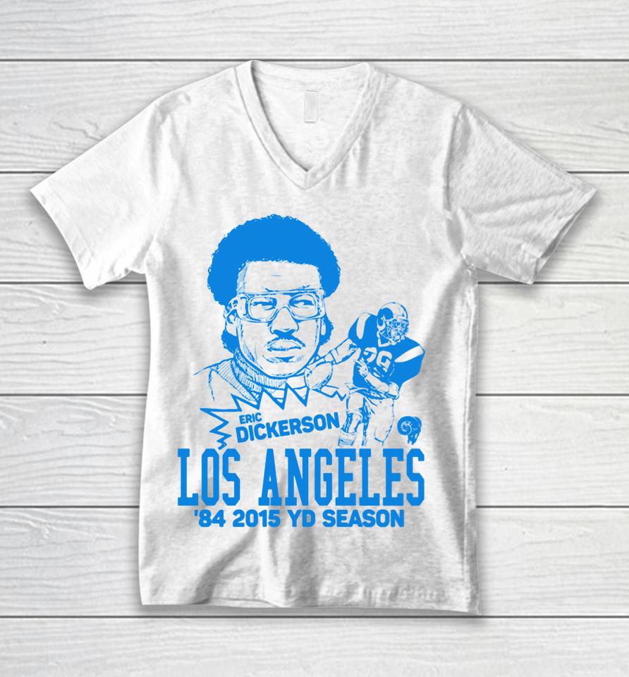 Eric Dickerson Los Angeles Unisex V-Neck T-Shirt