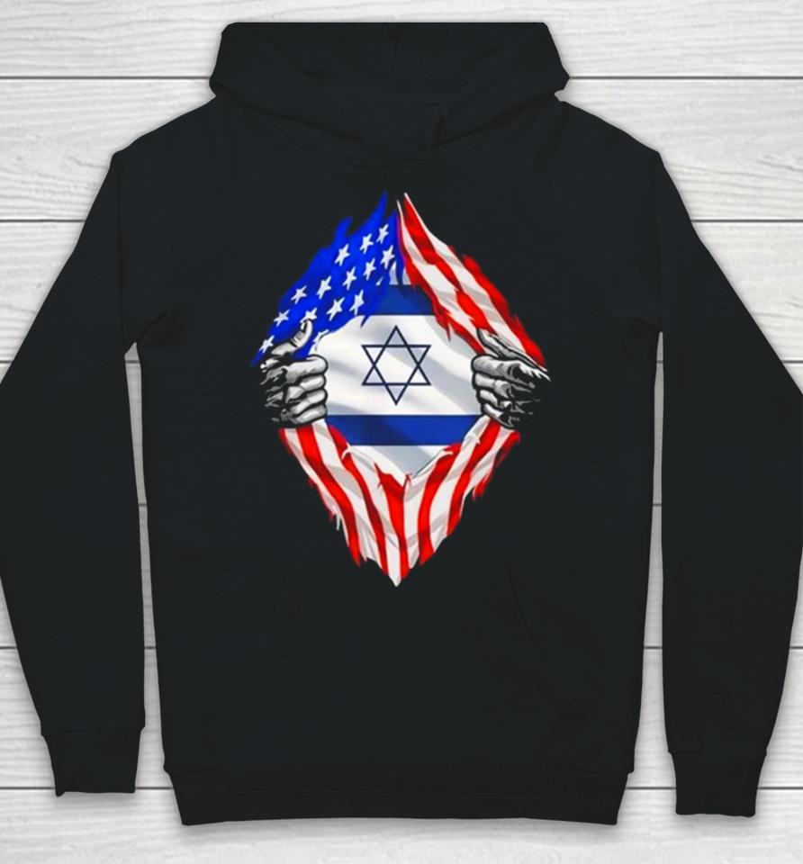 Eric Rubin Usa Israel Flag American Israeli Roots Jewish Hoodie