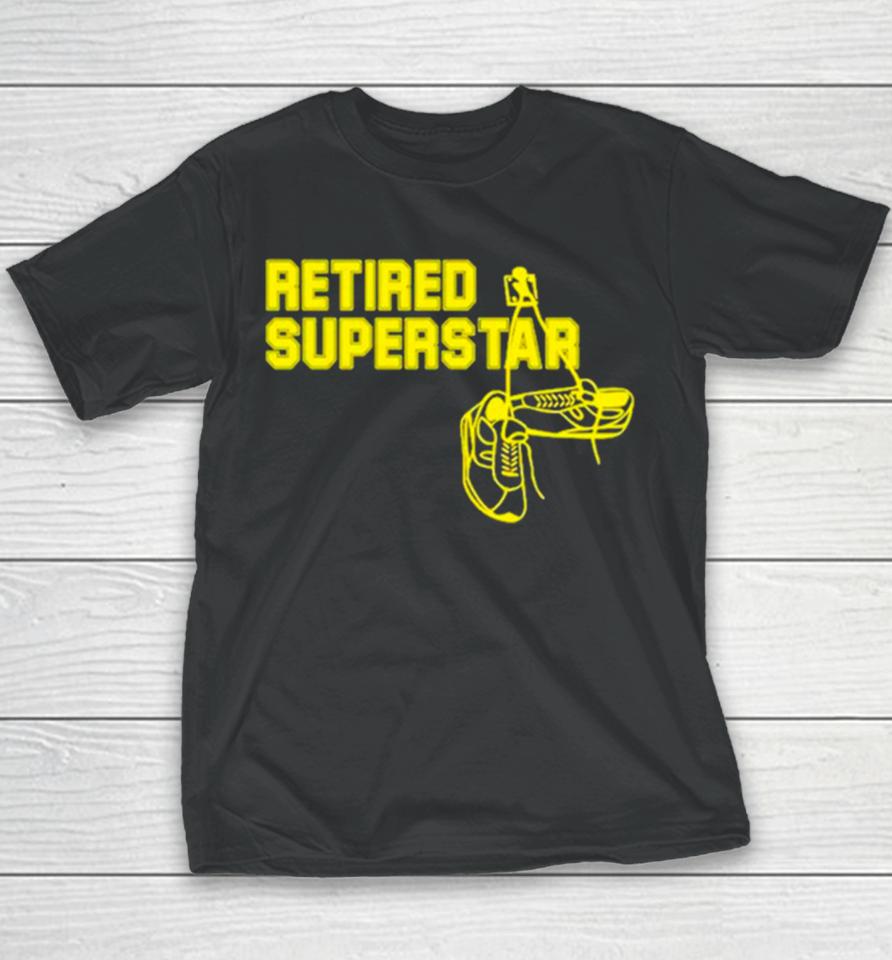 Eric Winter Wearing Retired Superstar Youth T-Shirt
