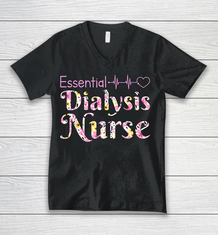Essential Dialysis Nurse Unisex V-Neck T-Shirt