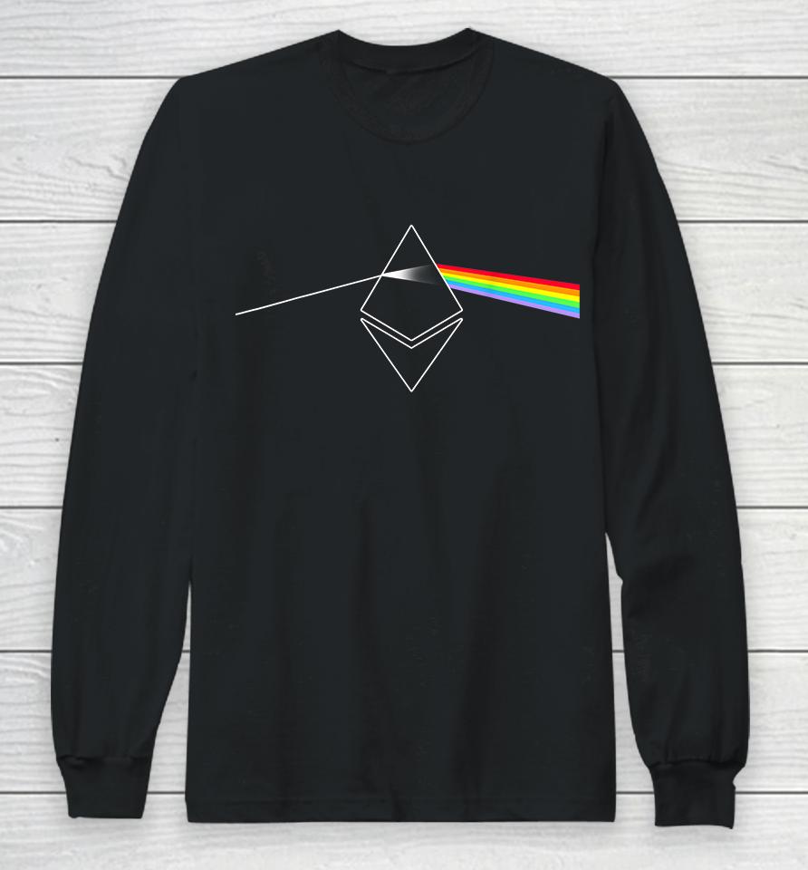 Ethereum Crypto Prism Rainbow Light Long Sleeve T-Shirt