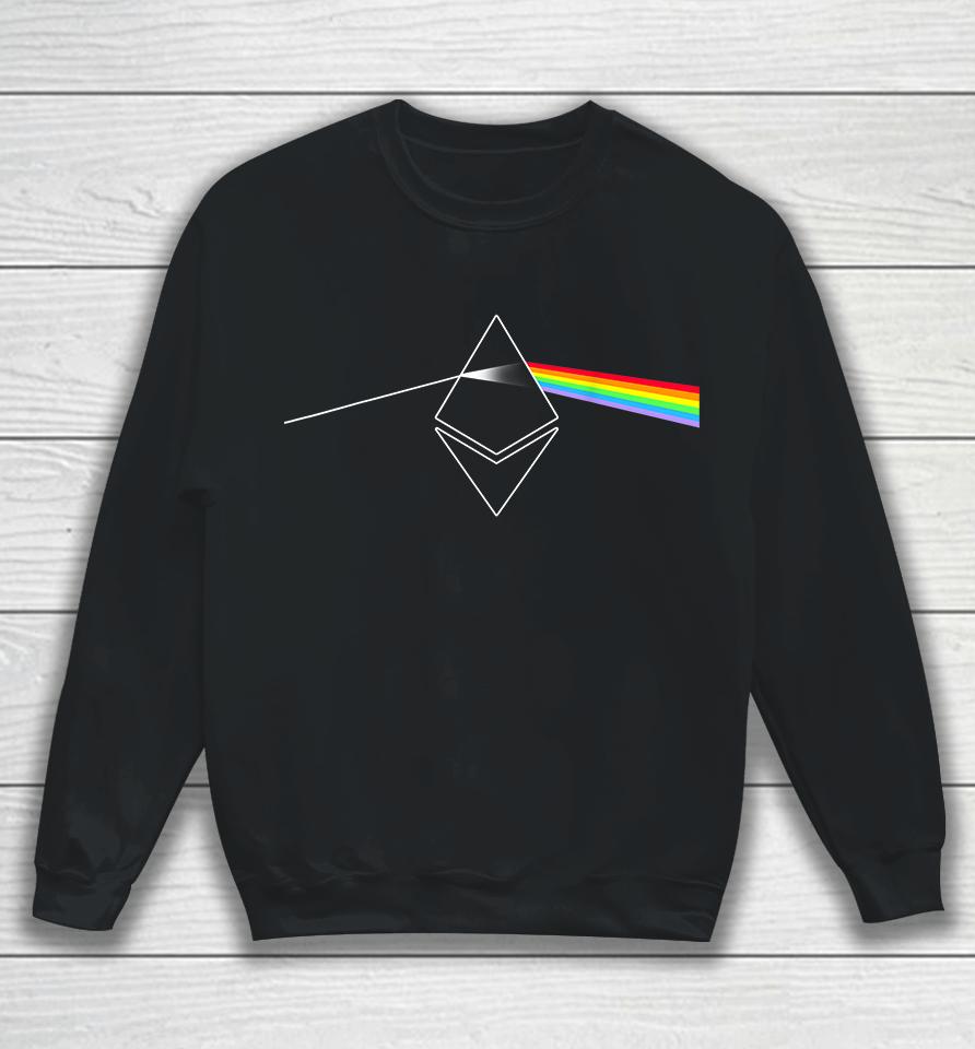 Ethereum Crypto Prism Rainbow Light Sweatshirt
