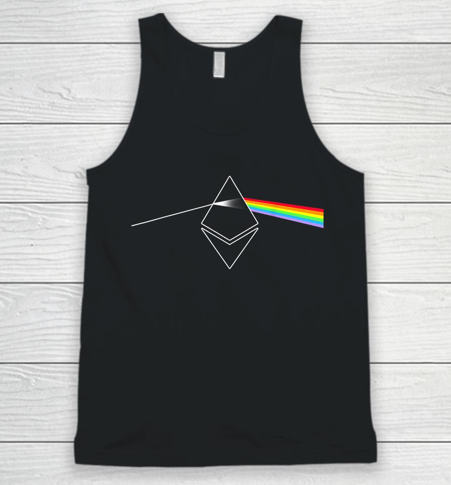 Ethereum Crypto Prism Rainbow Light Unisex Tank Top