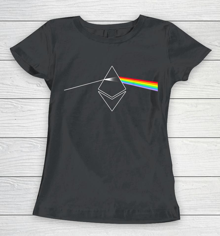 Ethereum Crypto Prism Rainbow Light Women T-Shirt