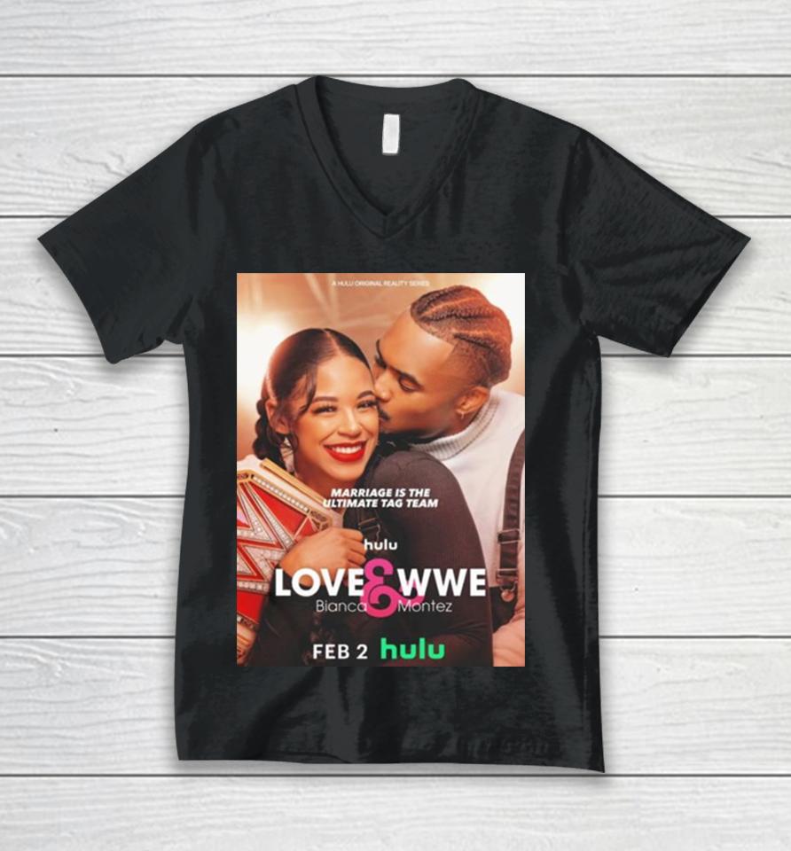 Ettore Big E Ewen Marriage Is The Ultimate Tag Team Lovewwe Bianca Montez Unisex V-Neck T-Shirt