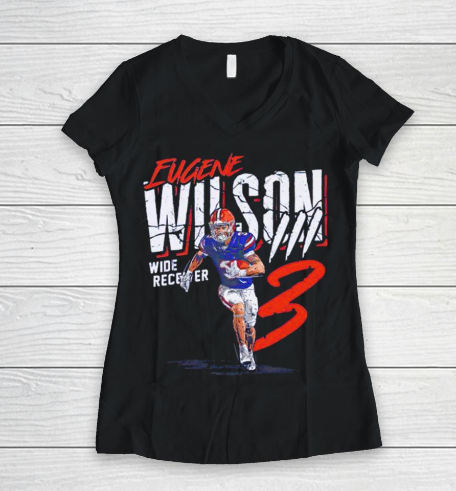 Eugene Wilson Wide Receiver Women V-Neck T-Shirt