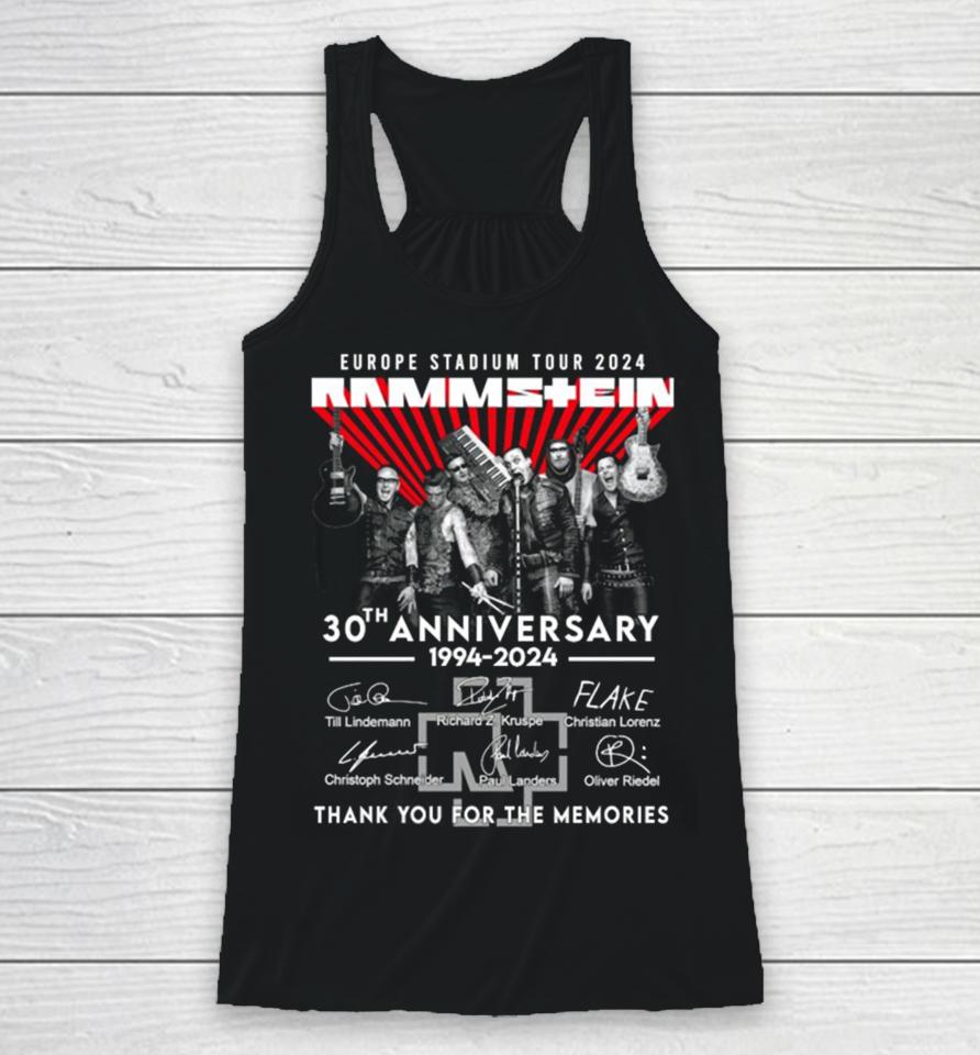 Europe Stadium Tour Rammstein 30Th Anniversary 1994 Thank You For The Memories Racerback Tank
