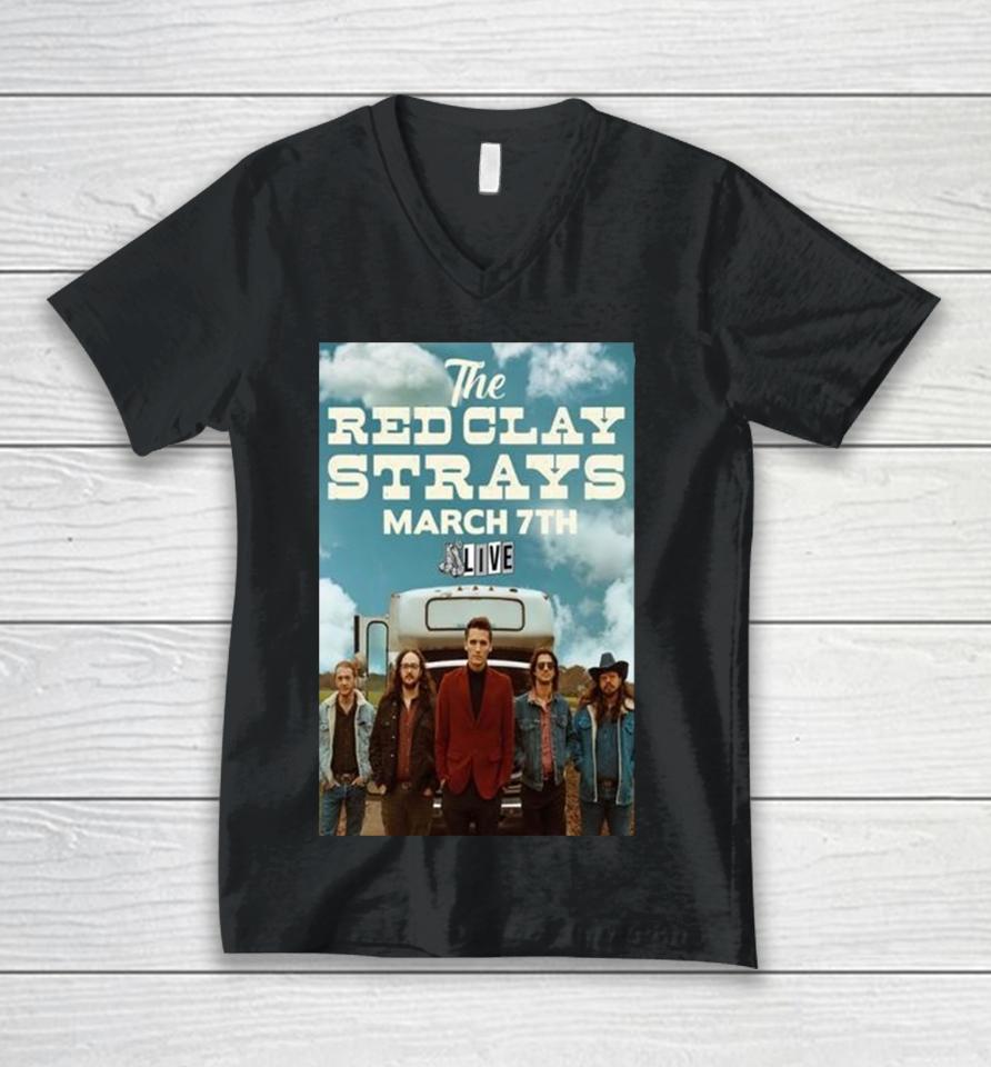 Event Fayetteville Ar United States Red Clay Strays 3 7 2024 Poster Unisex V-Neck T-Shirt