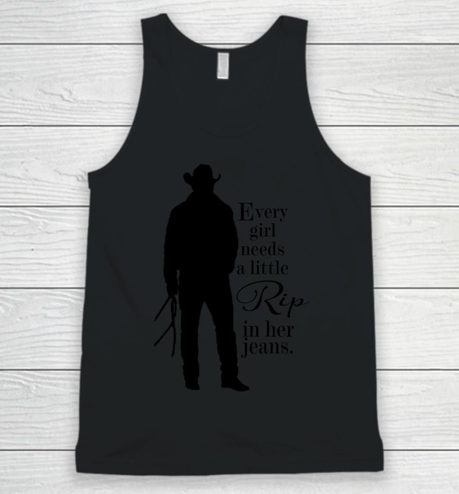 Every Girl Needs A Little Rip In Her Jeans Unisex Tank Top