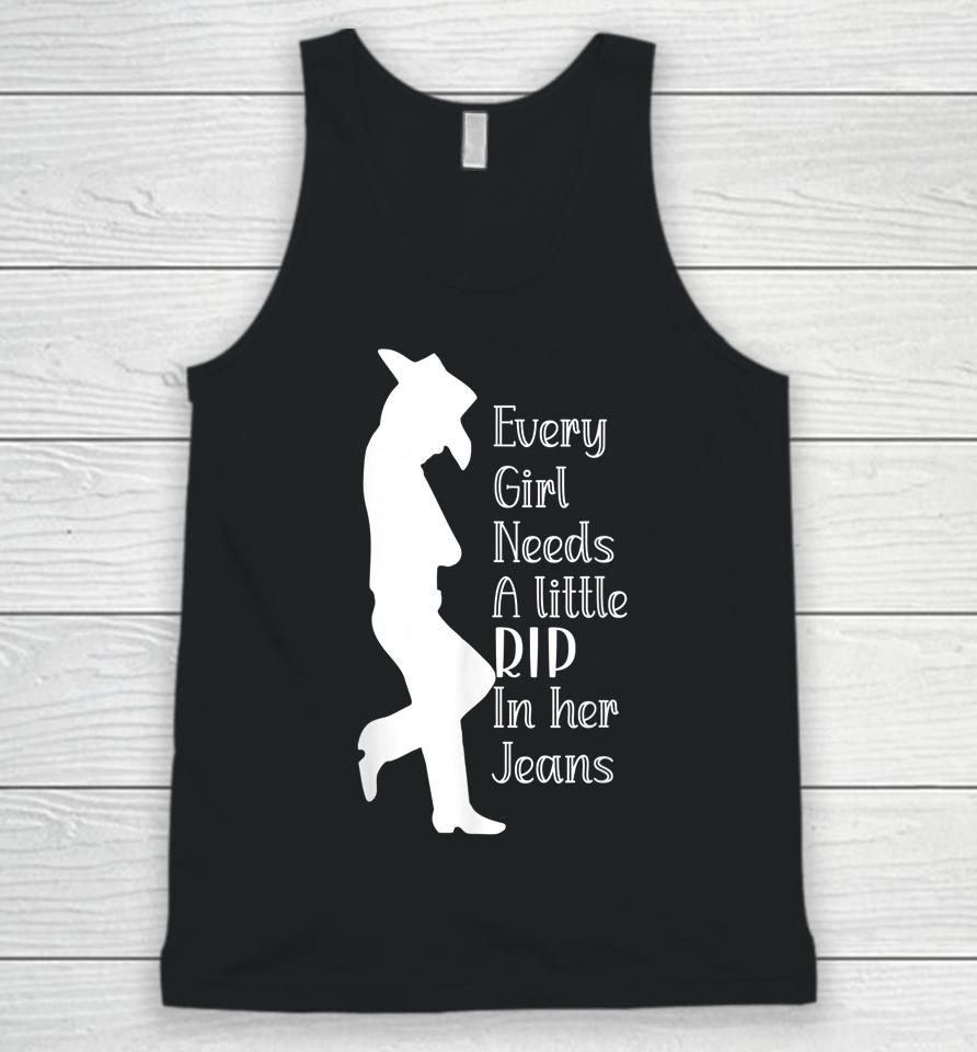 Every Girl Needs A Little Rip In Her Jeans Yellowstone Unisex Tank Top