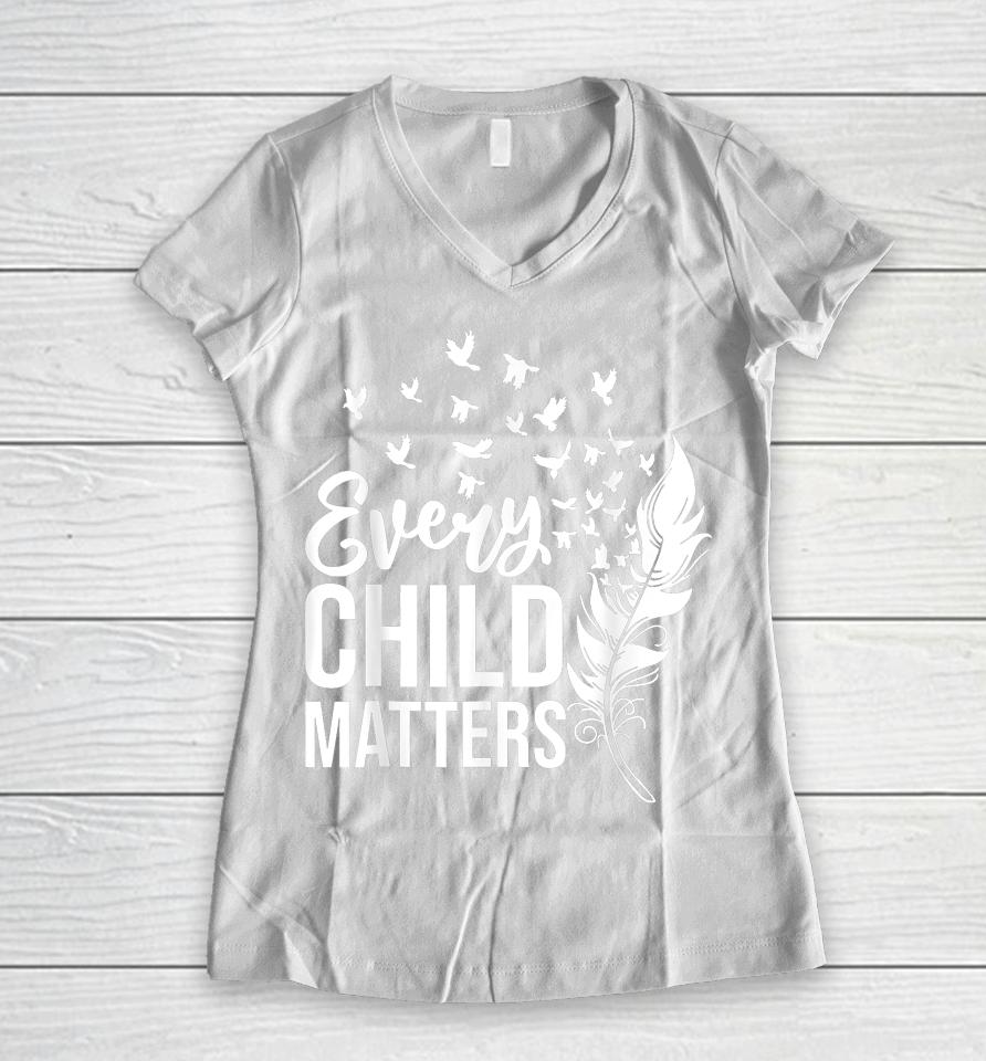 Every Orange Day Child Kindness Matter 2023 Anti Bully Women V-Neck T-Shirt