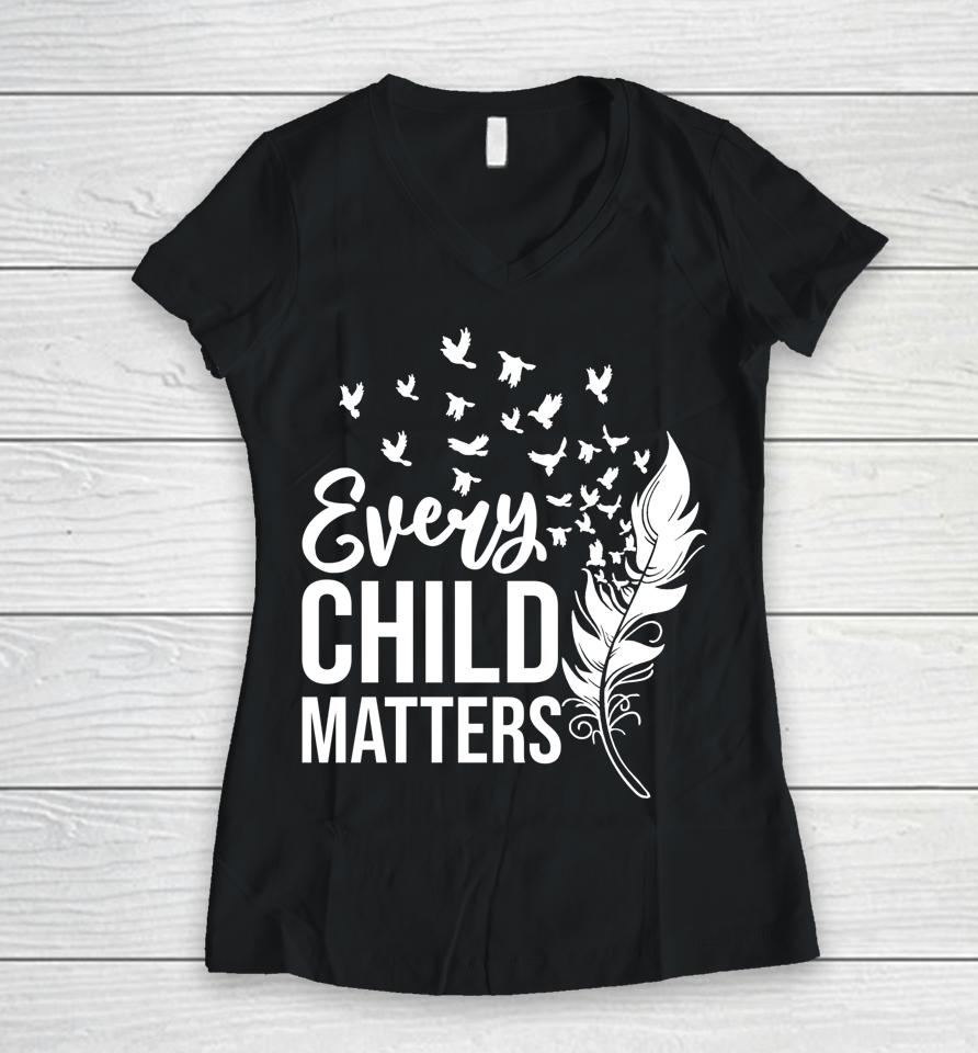 Every Orange Day Child Kindness Matter Anti Bully Women V-Neck T-Shirt