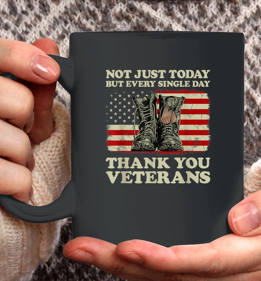 Every Single Day Thank You Veterans American Flag Veteran Coffee Mug