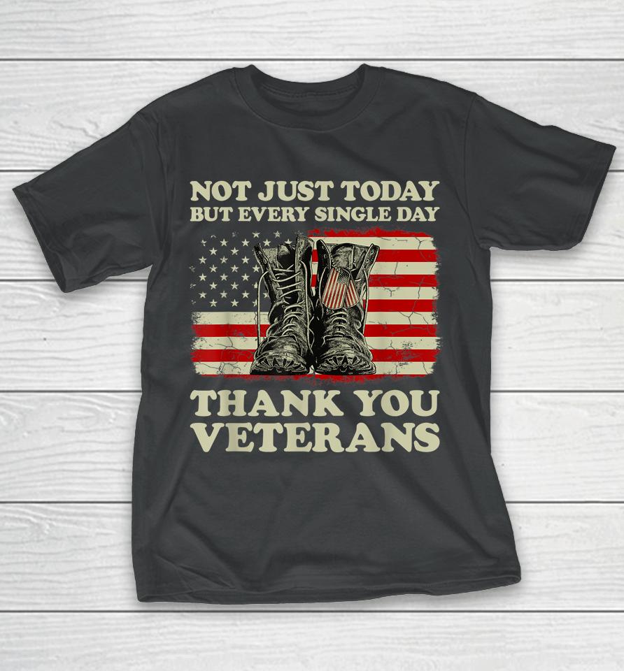 Every Single Day Thank You Veterans American Flag Veteran T-Shirt