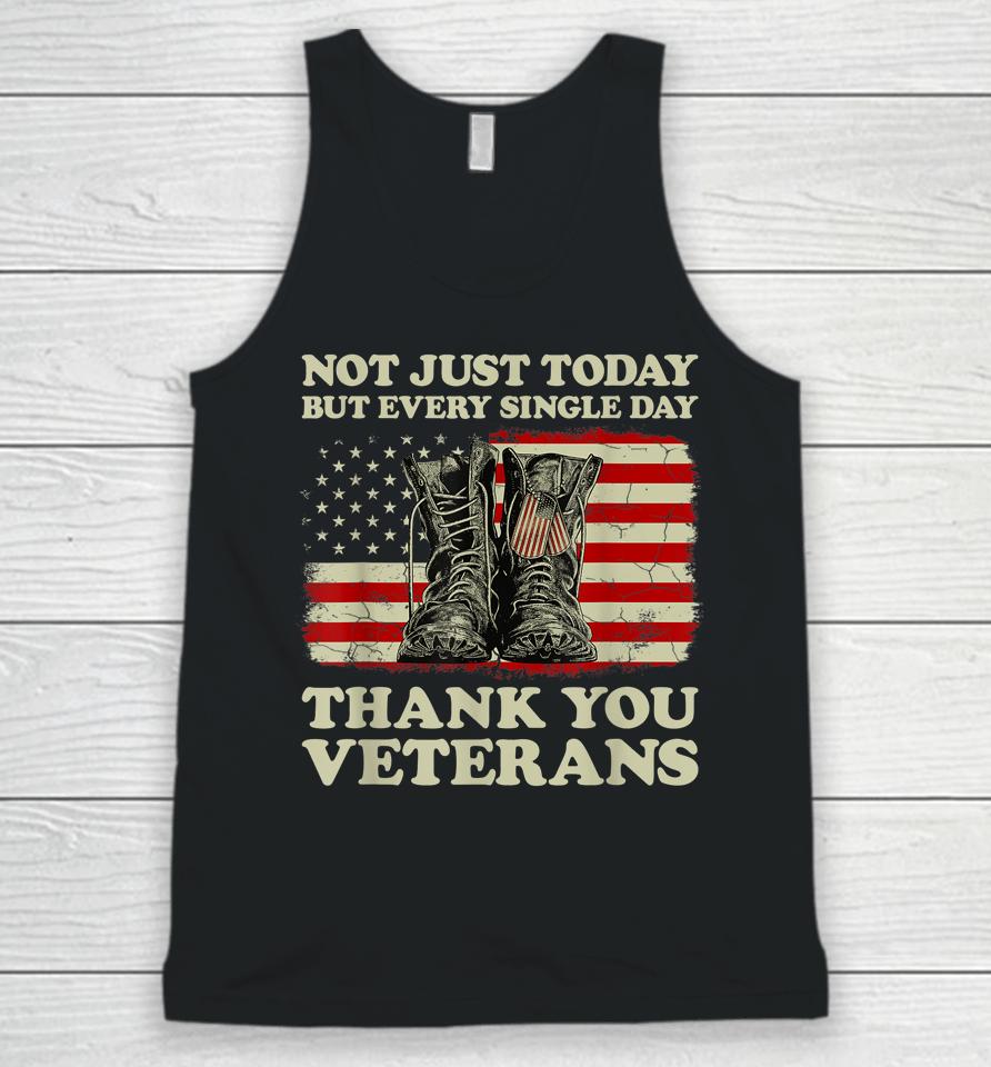 Every Single Day Thank You Veterans American Flag Veteran Unisex Tank Top