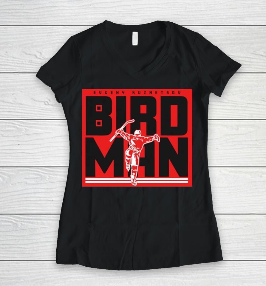 Evgeny Kuznetsov Carolina Bird Man Women V-Neck T-Shirt