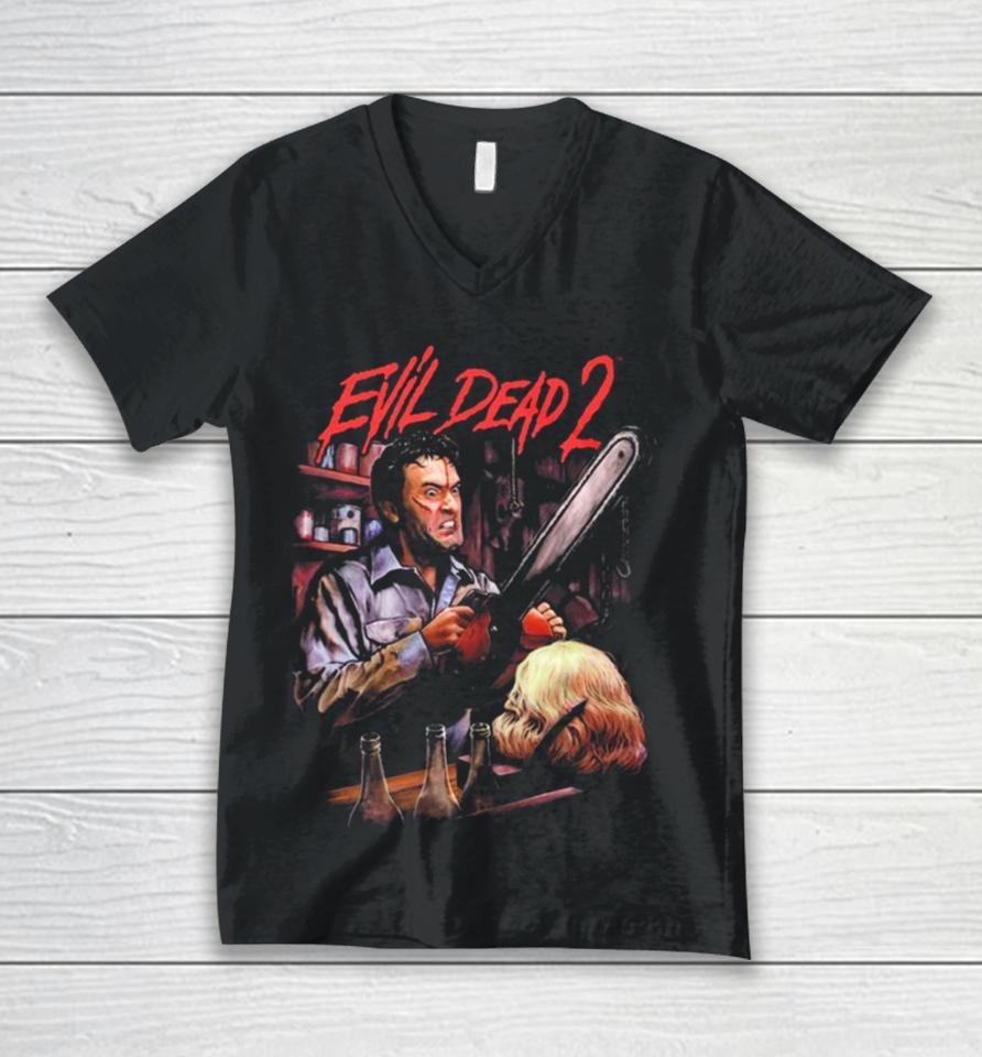 Evil Dead 2 Workshed Unisex V-Neck T-Shirt