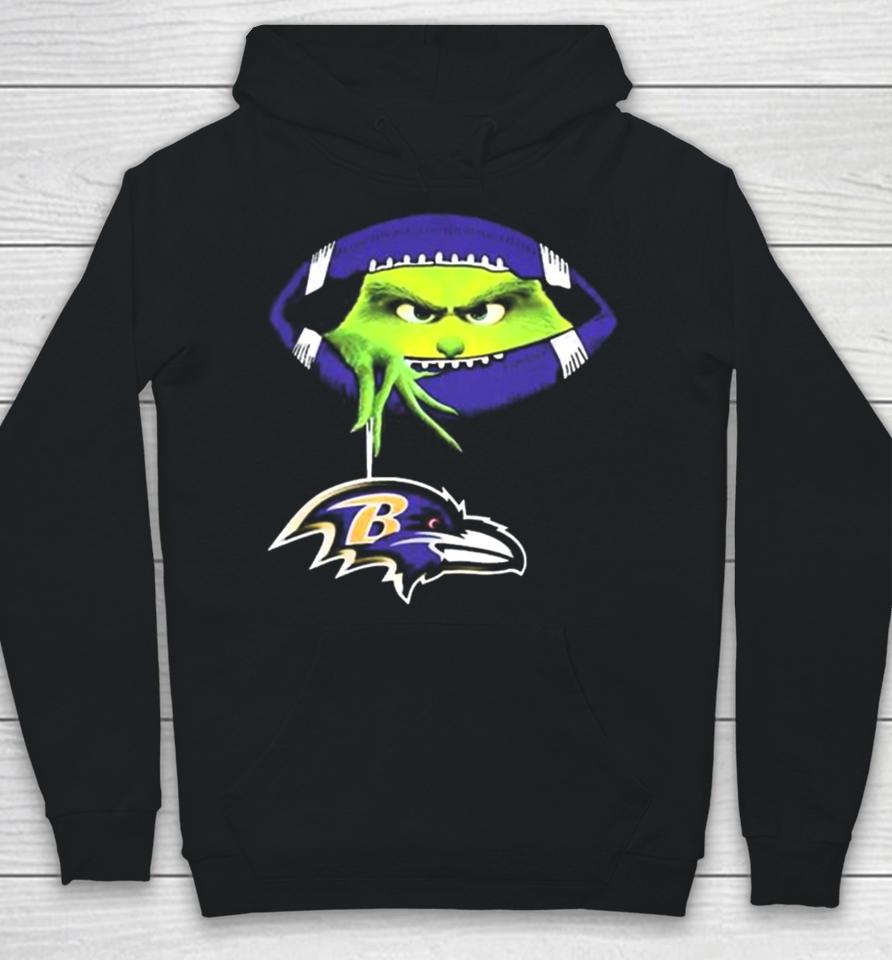 Ew People The Grinch Hold Baltimore Ravens Logo Hoodie