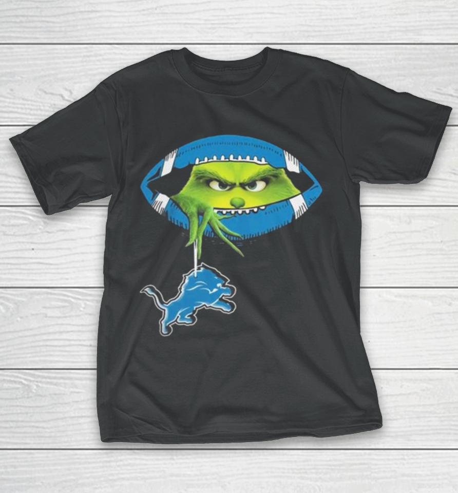 Ew, People The Grinch Hold Detroit Lions Logo T-Shirt