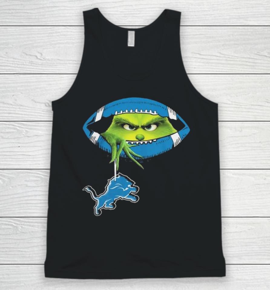 Ew, People The Grinch Hold Detroit Lions Logo Unisex Tank Top