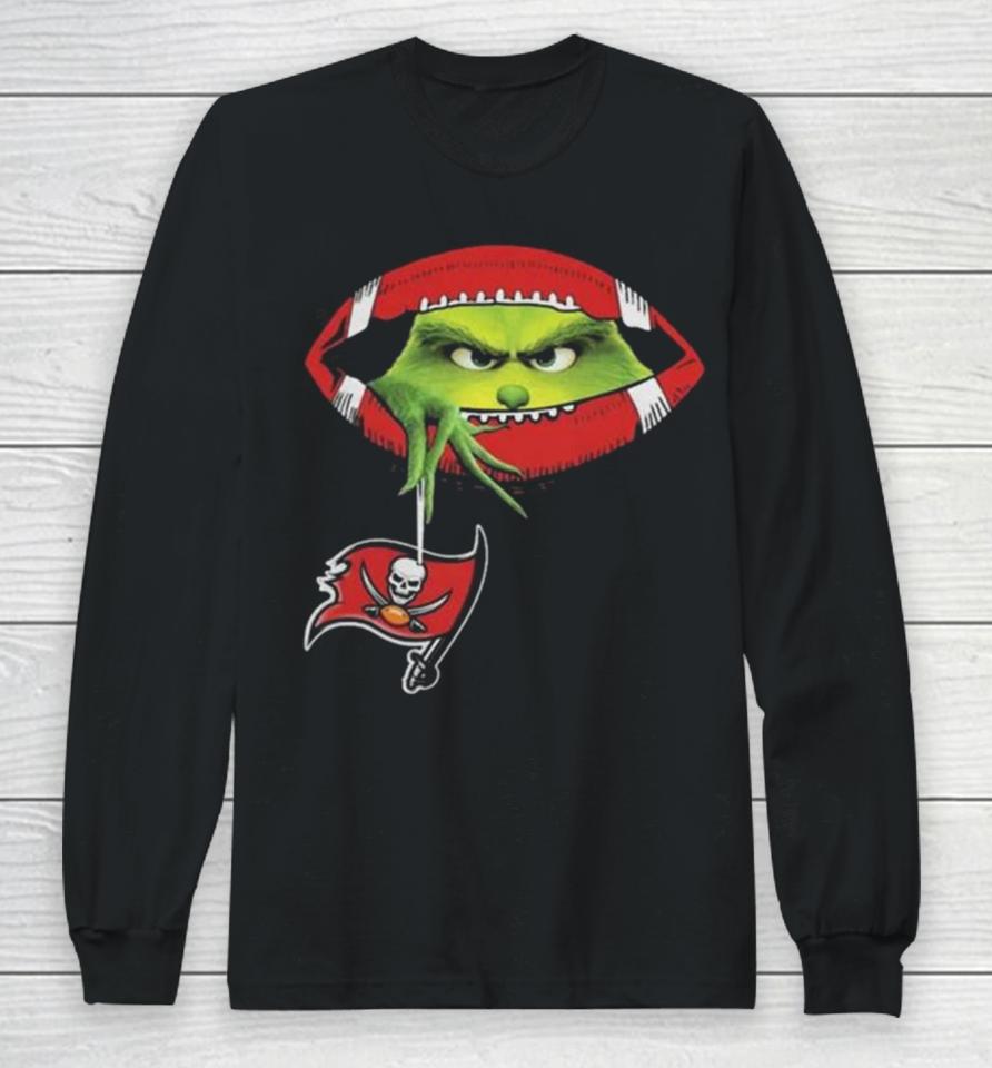 Ew People The Grinch Hold Tampa Bay Buccaneers Logo Long Sleeve T-Shirt