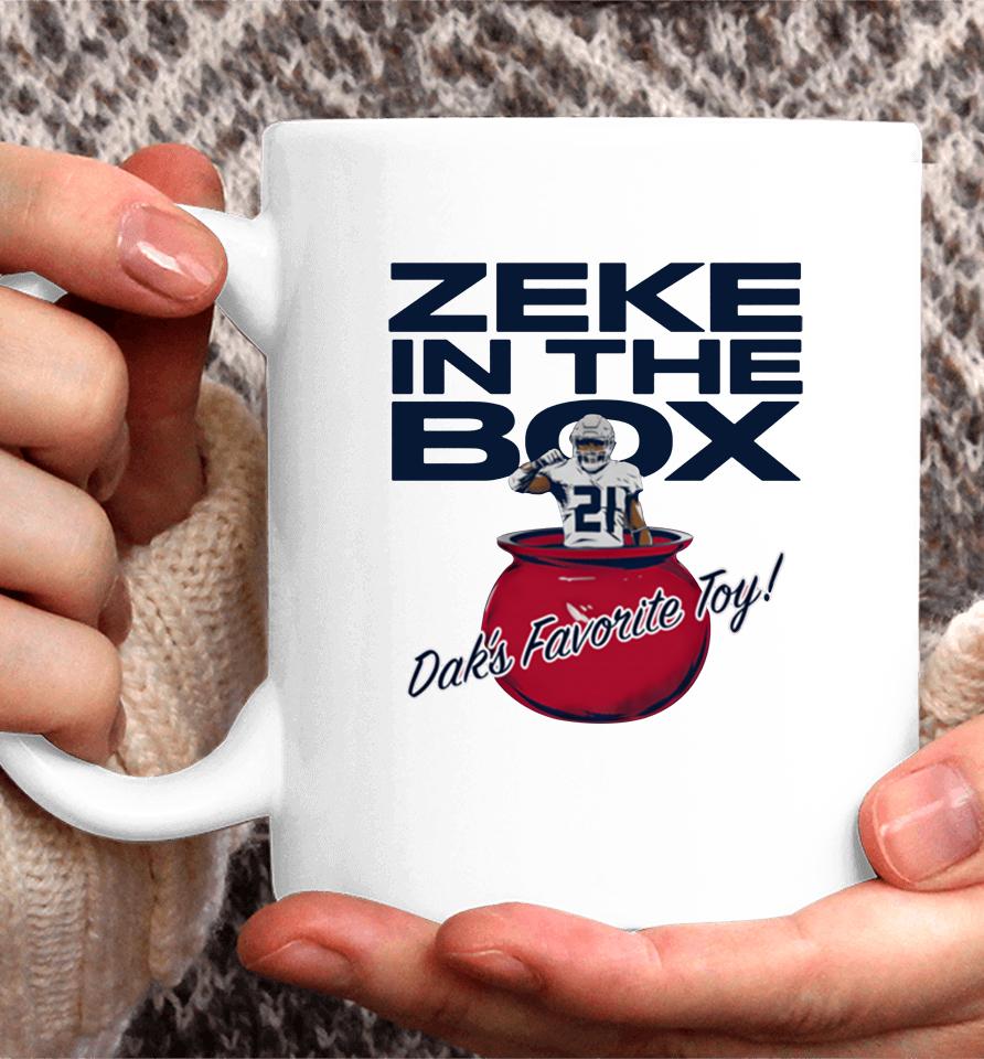 Ezekiel Elliott And Dak Prescott Zeke In The Box Dak's Favorite Toy Coffee Mug