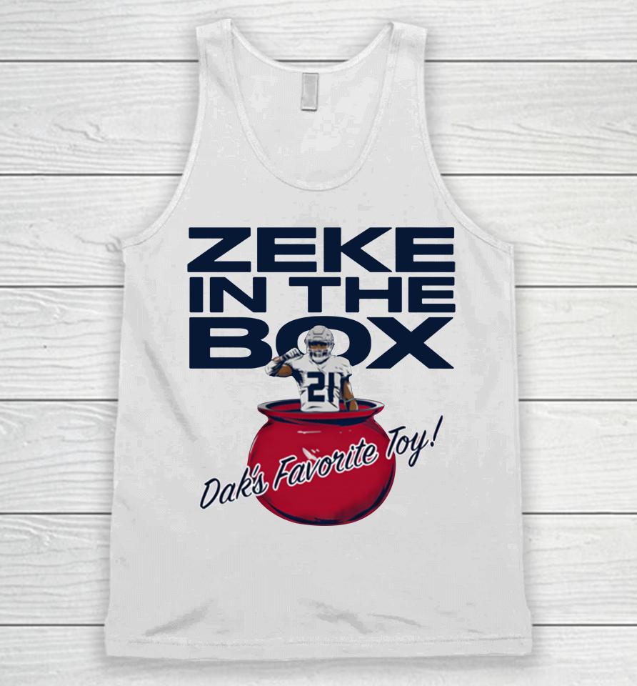 Ezekiel Elliott And Dak Prescott Zeke In The Box Dak's Favorite Toy Unisex Tank Top